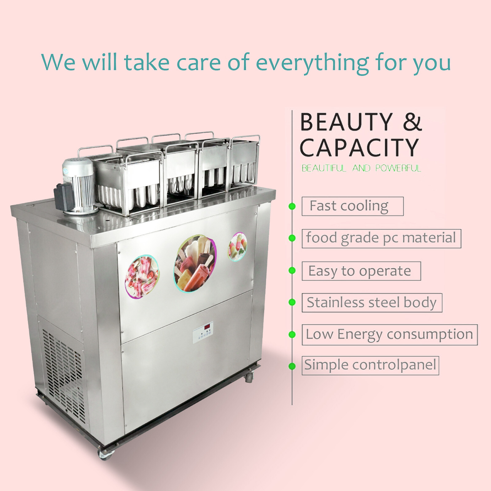 Kolice Commercial 4 mold sets popsicle machine,ice pop machine,ice lolly machine