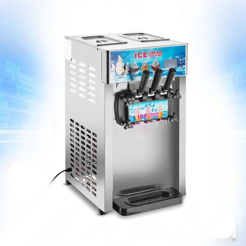 3 Flavors Soft Serve Ice Cream Machine Ice Cream Maker 110V 16-18L/H 2 4.5L Tank