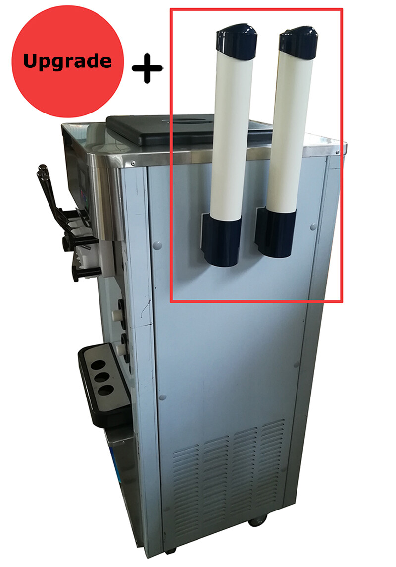 TECHTONGDA Soft Ice Cream Machine for Commercial Cold Drink Shop 3 Heads 110V