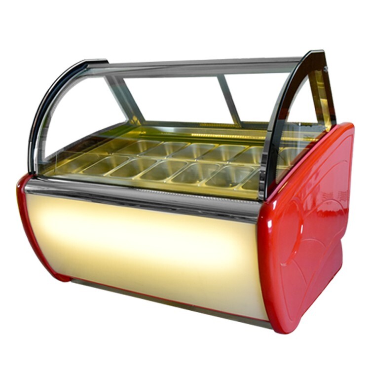 USA Kolice Commercial 12pans Gelato Display Freezer, Ice Cream Showcase Freezer