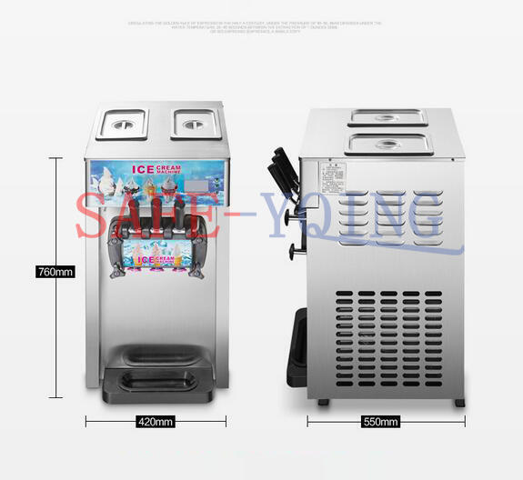 3 Flavor Commercial Frozen Ice Cream Cones Machine Soft Ice Cream Machine 220V