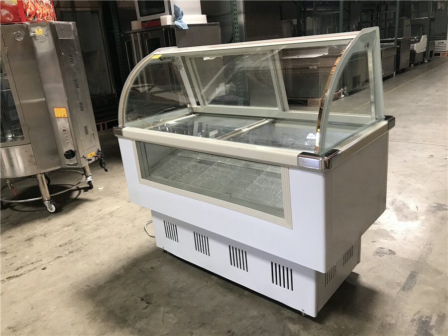 NEW Freezer Case Ice Cream Showcase For Ice Pops Popsicles 53″ x 28″ x 50″