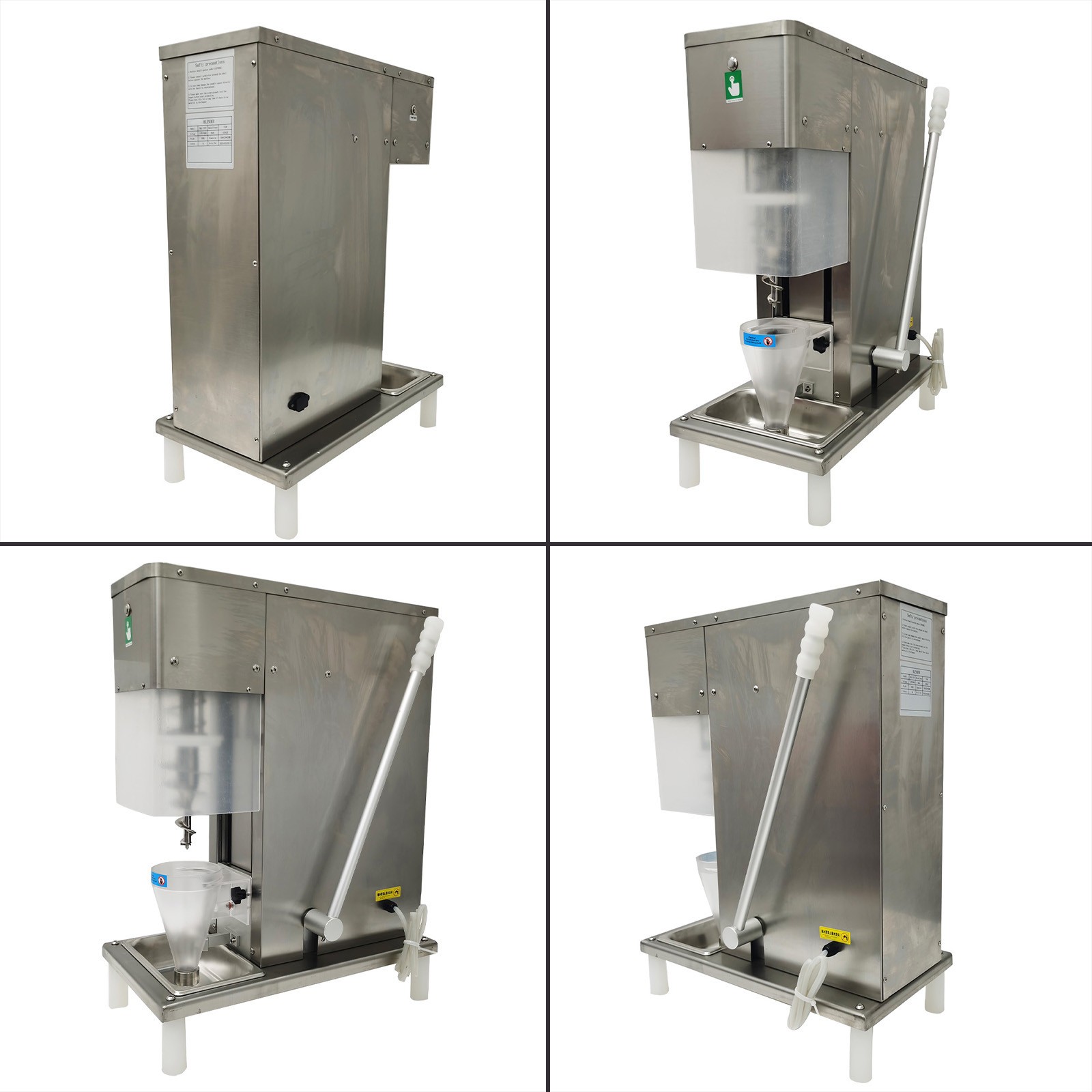 Fruit Ice Cream Machine Commercial Spiral Blender Mixer Easy Jet Wash w 2 Cups