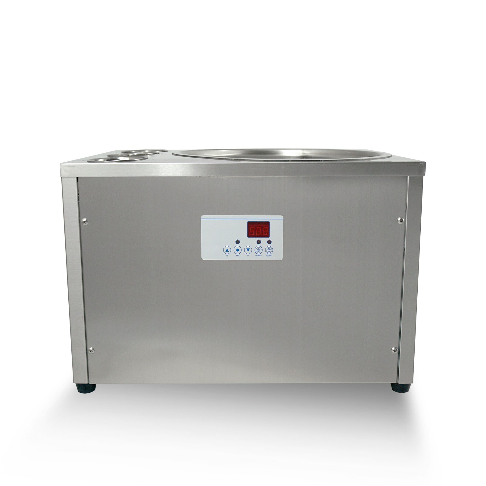 USA Kolice Commercial tabletop round pan rolled ice cream machine with 3 buckets