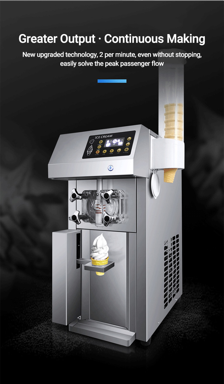 FactorySale Automatic Ice Cream Maker Single Flavor Soft Serve Ice Cream Machine