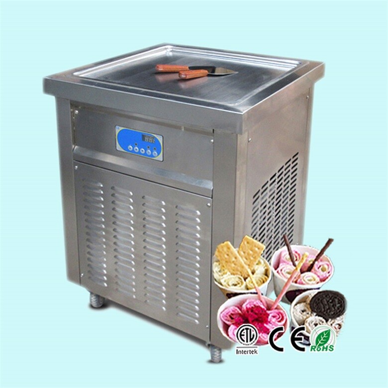 Kolice ETL Commercial 21″x21″ square pan rolled ice cream machine,auto defrost