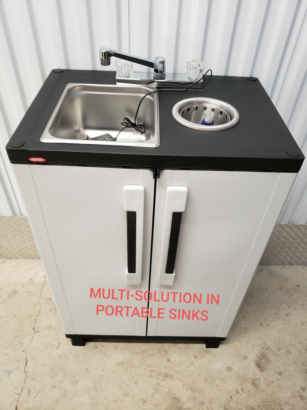 Portable sink mobile Handwash Self contained AND Ice Cream Dipper Well 6″ 110V
