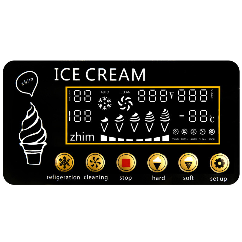 TECHTONGDA 3 Flavor Soft Serve Ice Cream Machine Countertop Ice-cream Cone 1200w