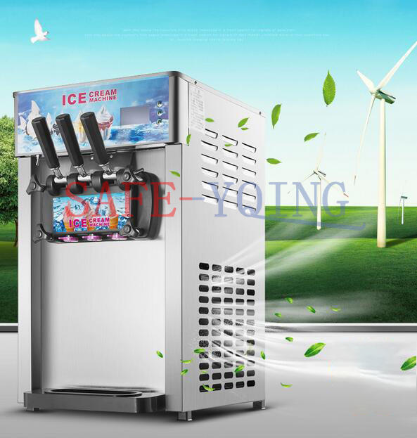 3 Flavor Commercial Frozen Ice Cream Cones Machine Soft Ice Cream Machine 220V