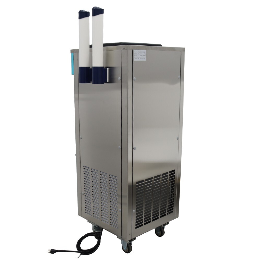 Movable 3 Head Soft Ice Cream Machine 20-30L/h Output 110V 1800W Easy to Clean
