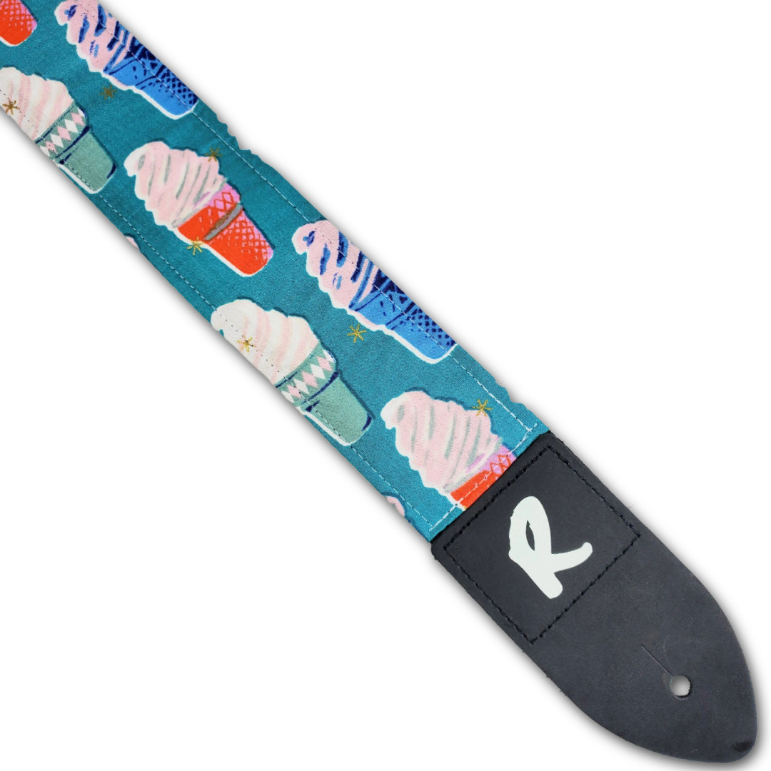 Ice Cream Cone Guitar Strap- Ice Cream Guitar Strap – Soft Serve Ice Cream
