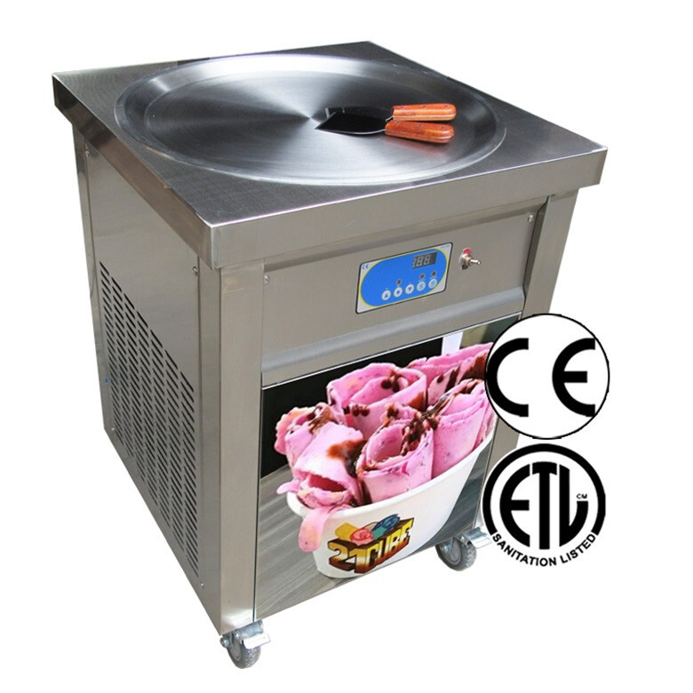 Kolice ETL Commercial ice cream roll machine, 22″ (55cm ) Single Round ice pan