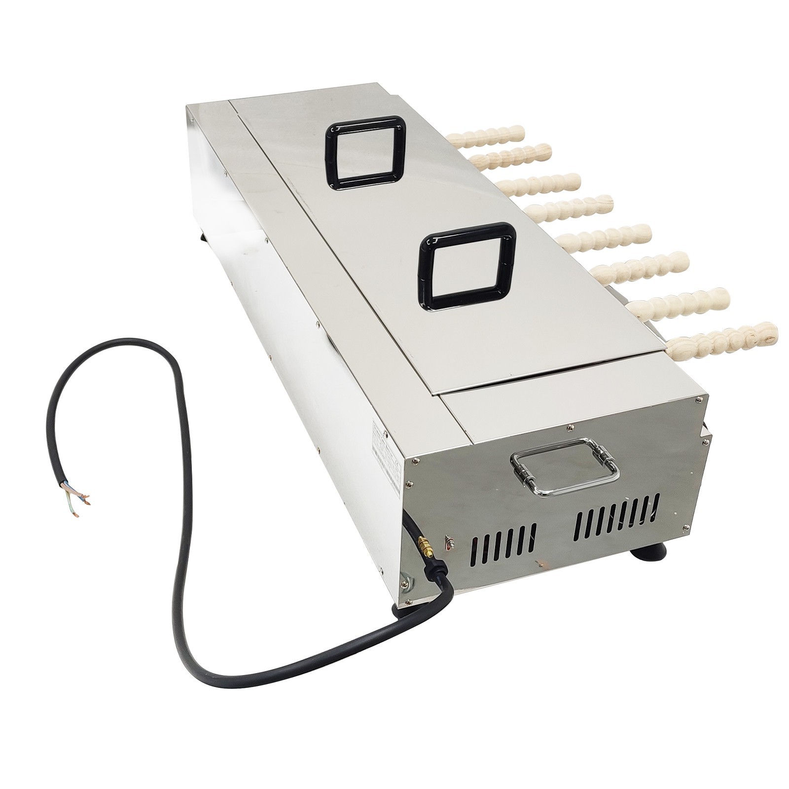 220V Chimney Cake Roll Oven Maker Electric Ice Cream Cone Machine 6KW