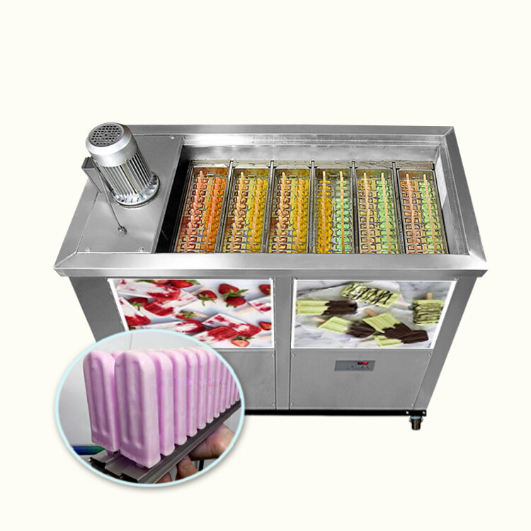 Kolice Commercial 6 Slim Molds Popsicle Machine,Ice Bars Machine,Ice Lolly Maker