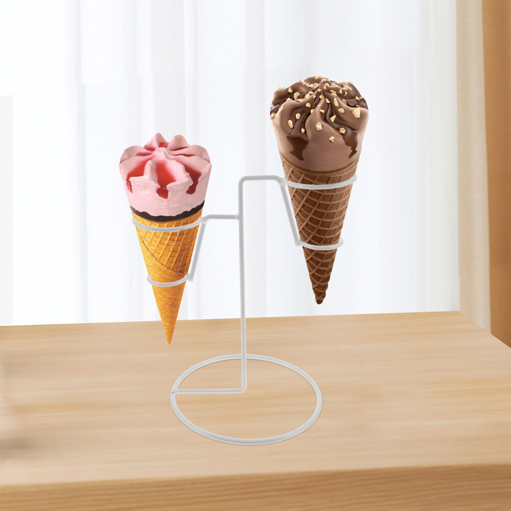 Ice Cream Stand Cone Stands Crispy Skin Cotton Candy Holder Metal Brackets