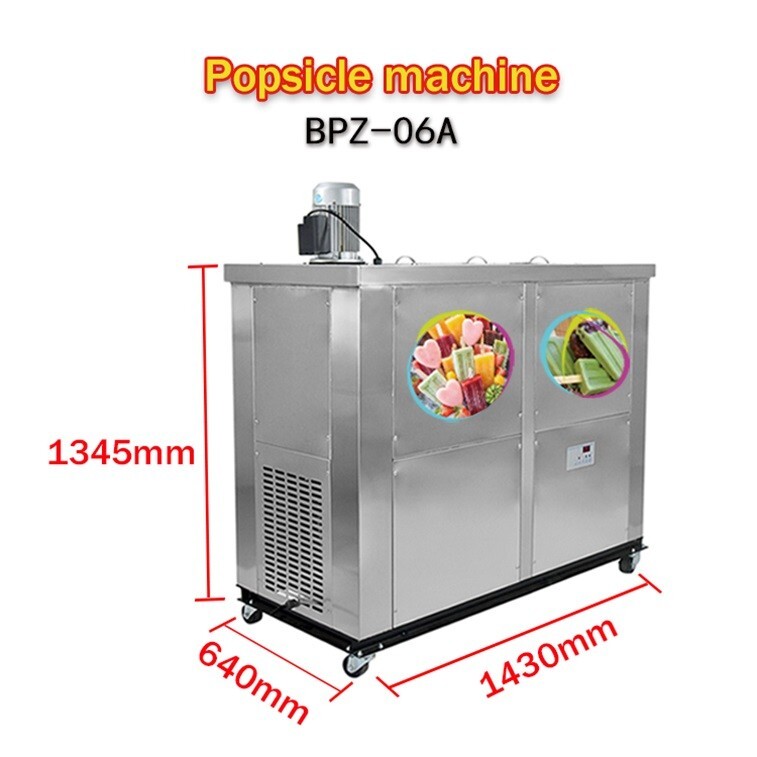 Kolice Commercial 6 Brazilian Slim Design Ice Sticks Popsicle Machine,Ice bars