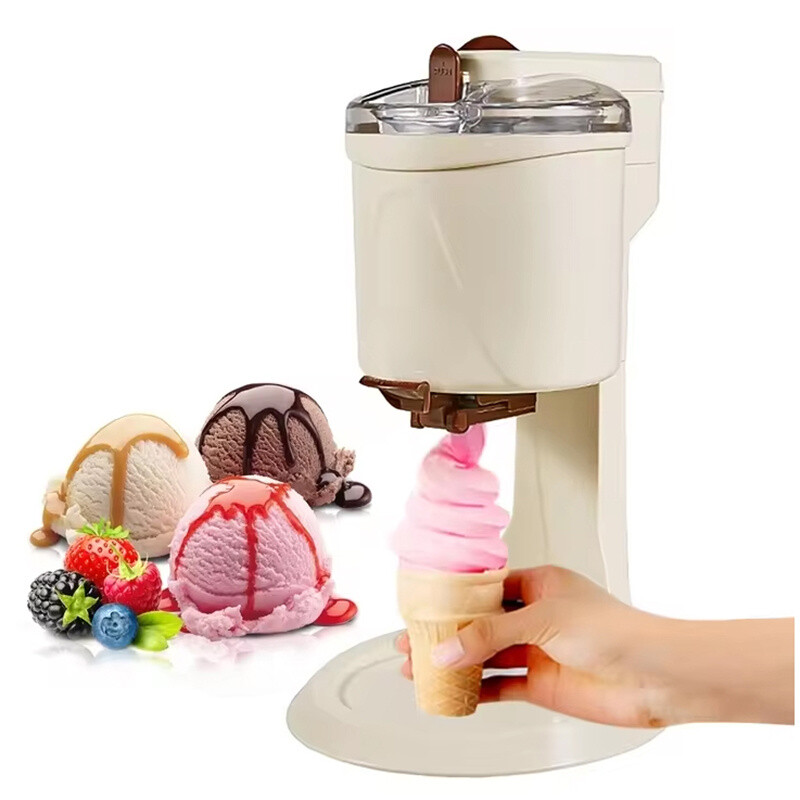 Electric Ice Cream Maker Mini Household Fruit Kitchen Machine Kids DIY 220V