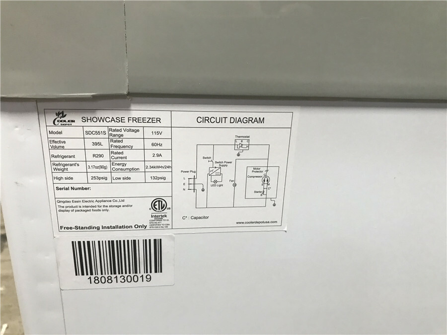 NEW 60″ Ice Cream Popsicle Freezer Chest Showcase Display Commercial NSF GL