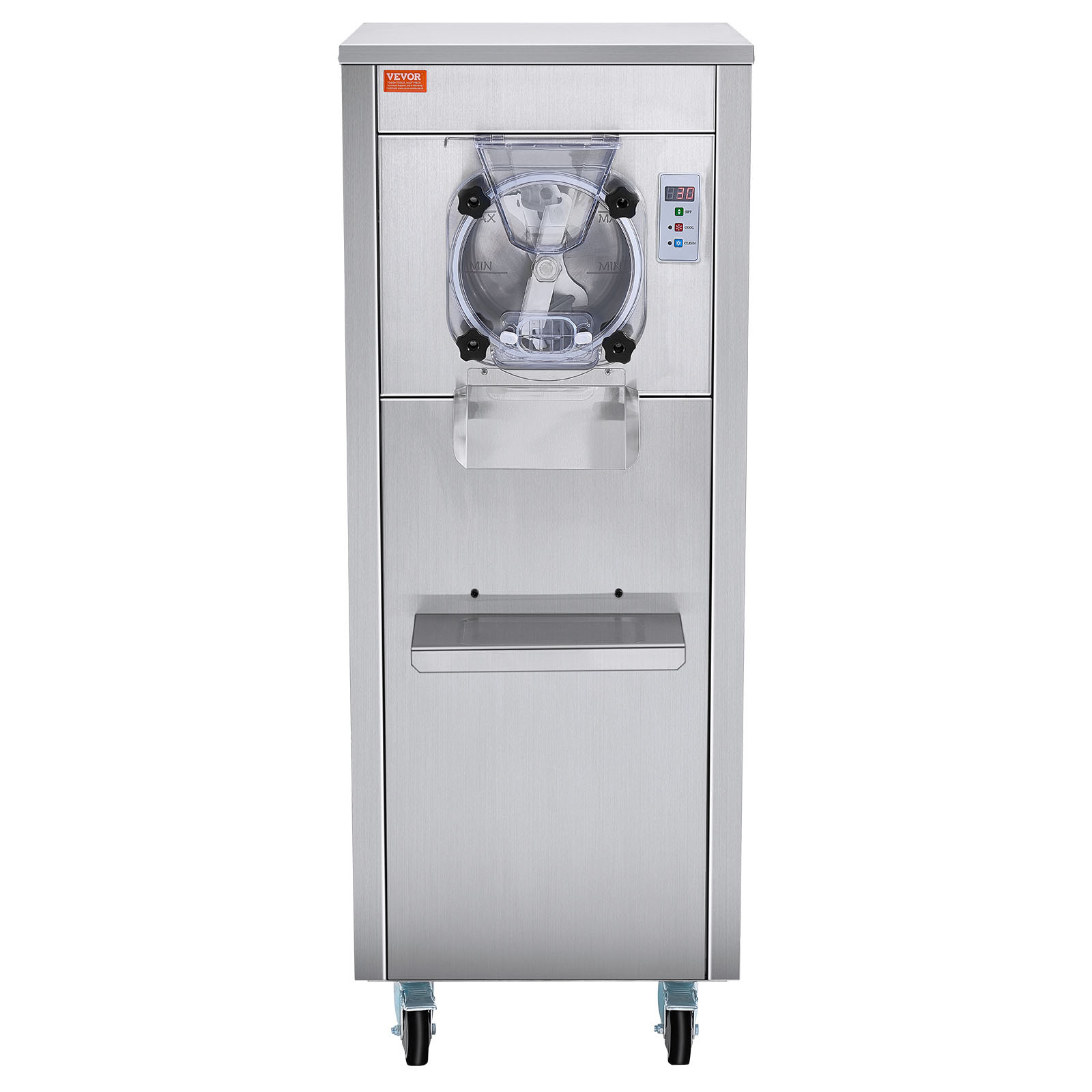 VEVOR Commercial Hard Serve Ice Cream Machine Maker 18 L/H Yield Single Flavor
